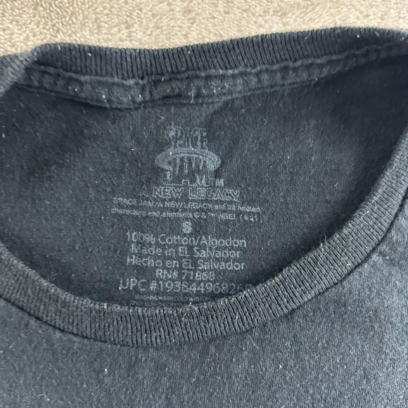 Space Jam T-Shirt Male S Black Short Sleeve Cartoons Tune Squad - Picture 4 of 6